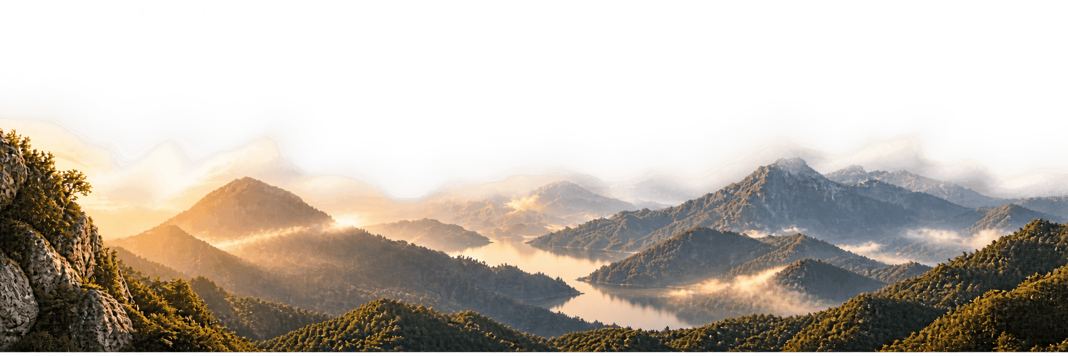 Rolling Kerala mist mountains landscape