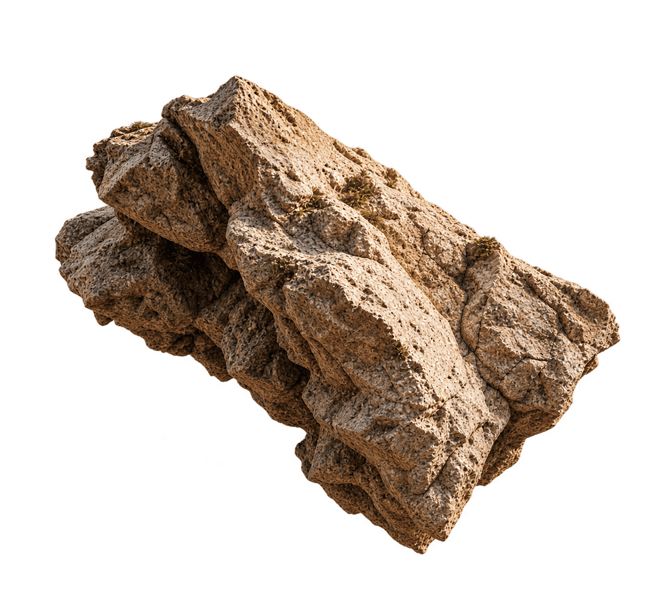 Natural floating stone boulder